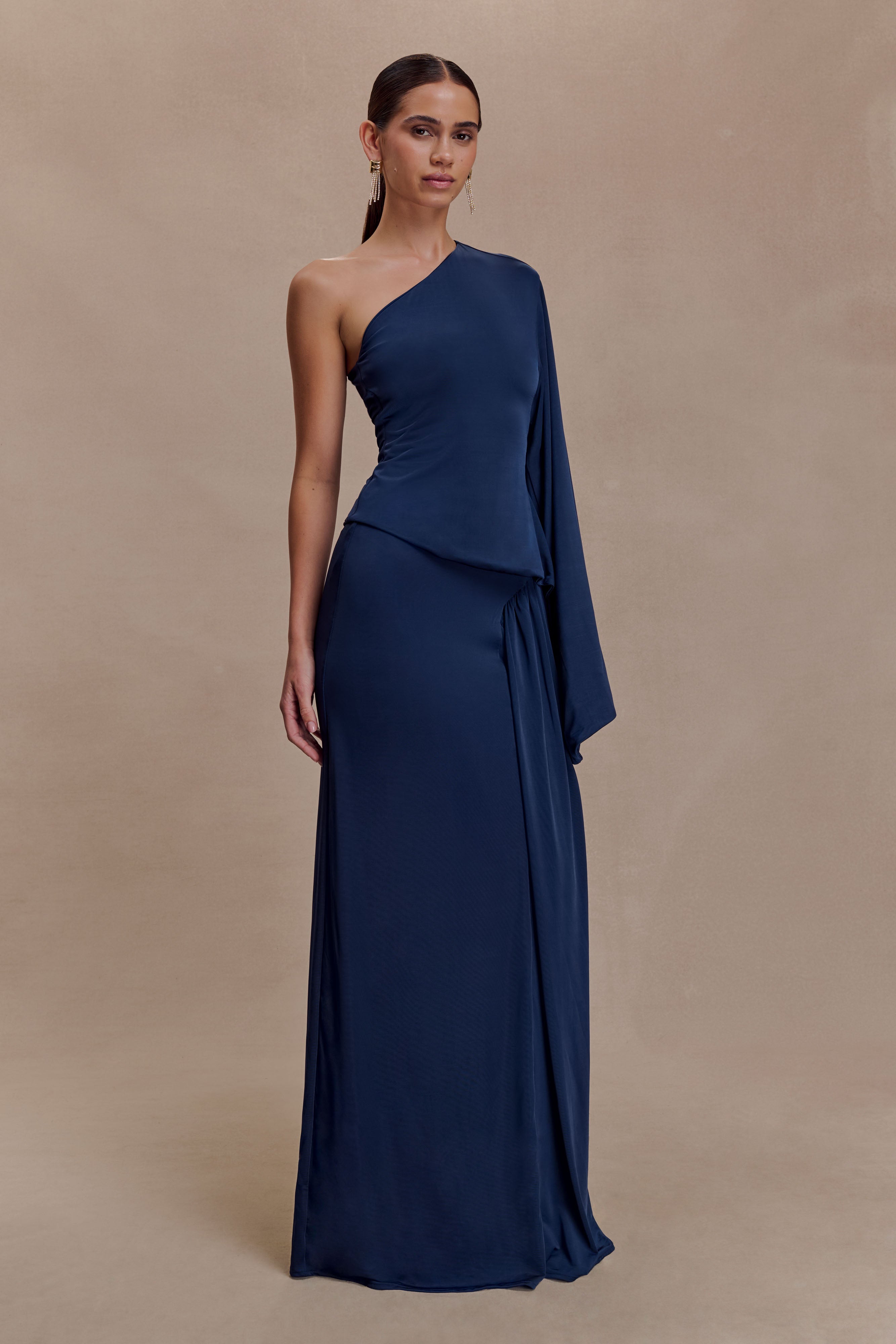 Elegant Navy Maxi Skirt