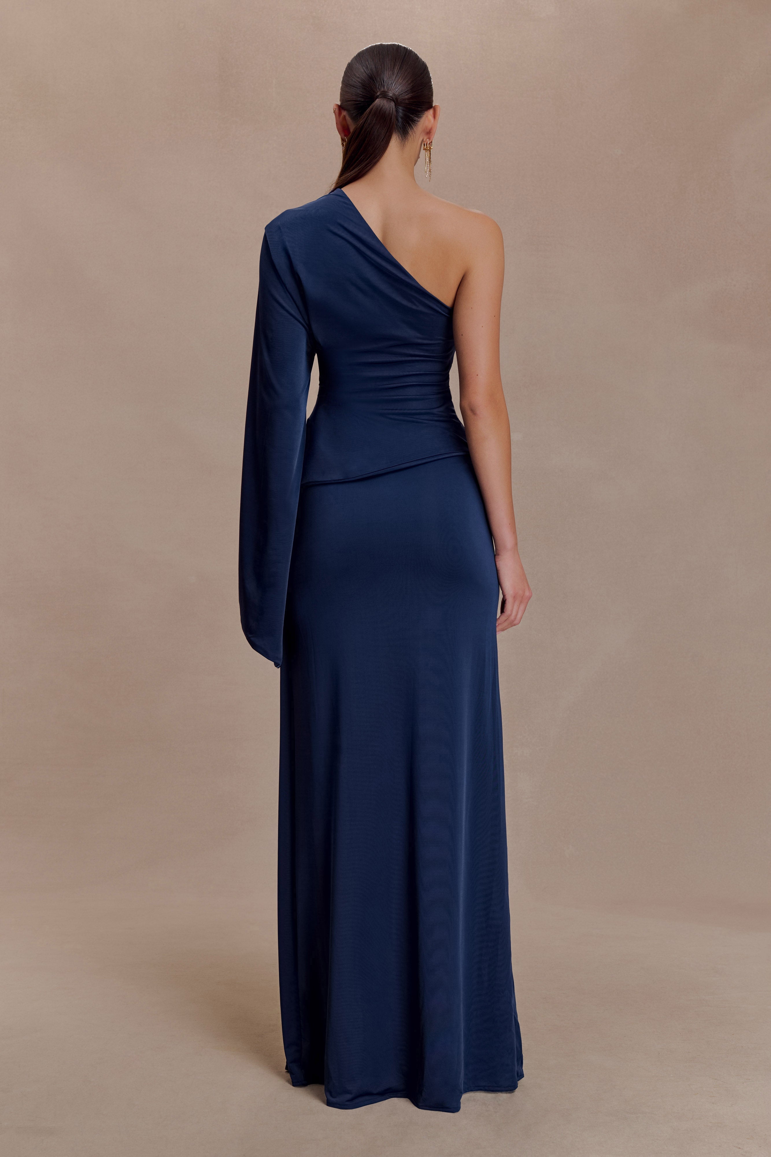 Elegant Navy Maxi Skirt