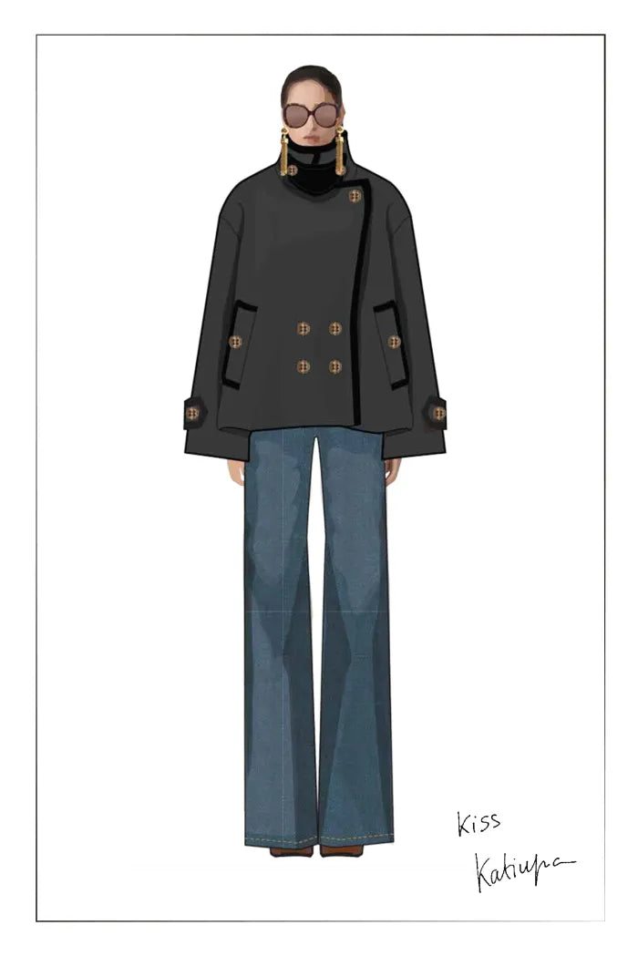 Chique Black Cropped Blazer