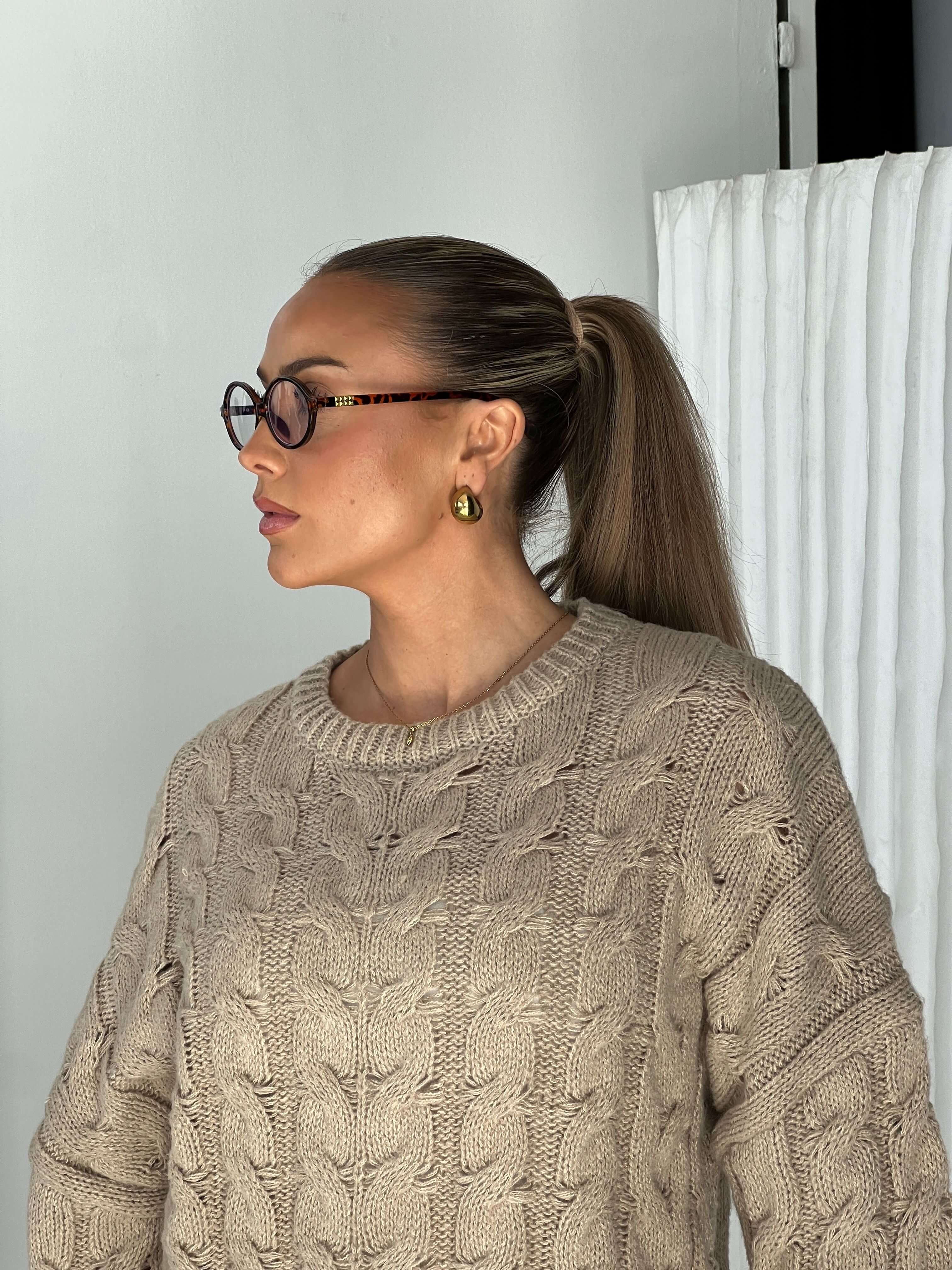 Anora Textured Knit Sweater