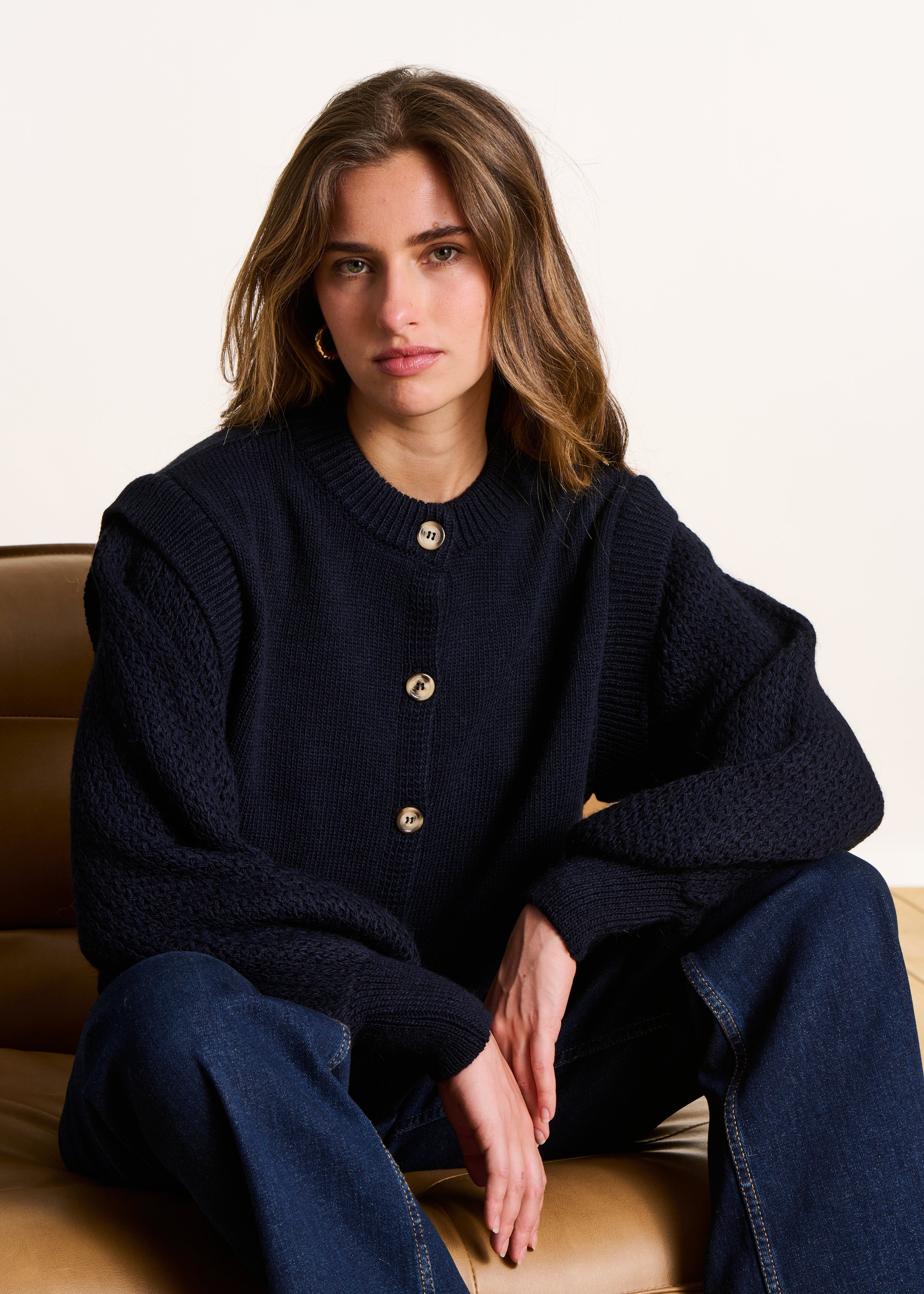 Luxury Buttoned Knit Vest