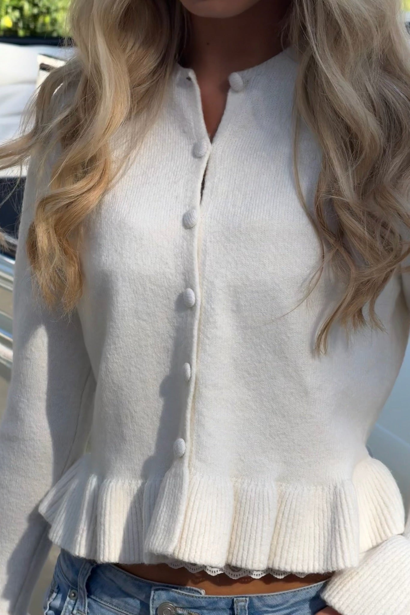 Luma Luxe Cardigan - White