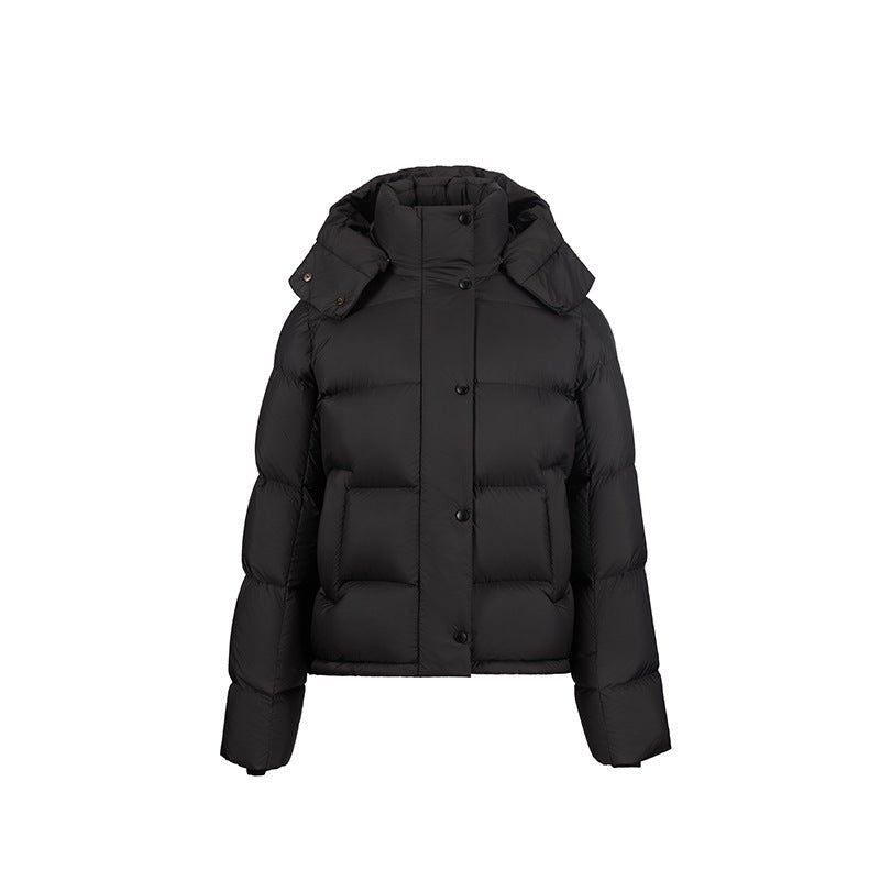 Charcoal Hooded Puffer Coat