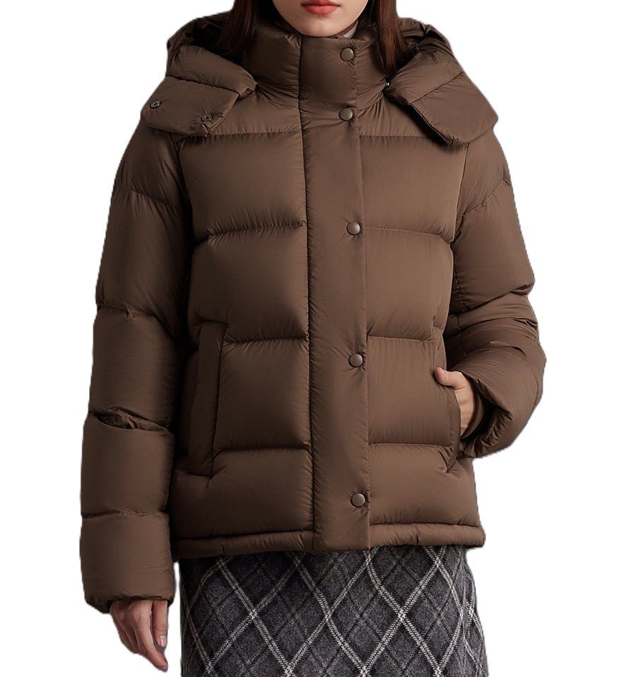 Charcoal Hooded Puffer Coat