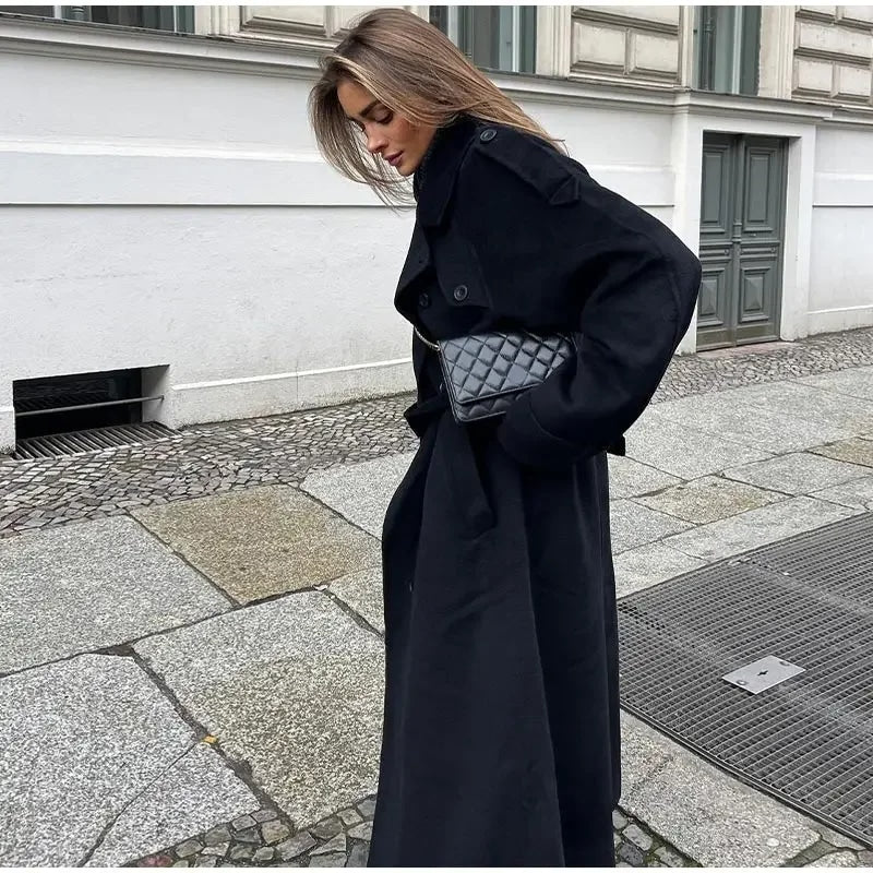 Luxurious Long Wool Coat