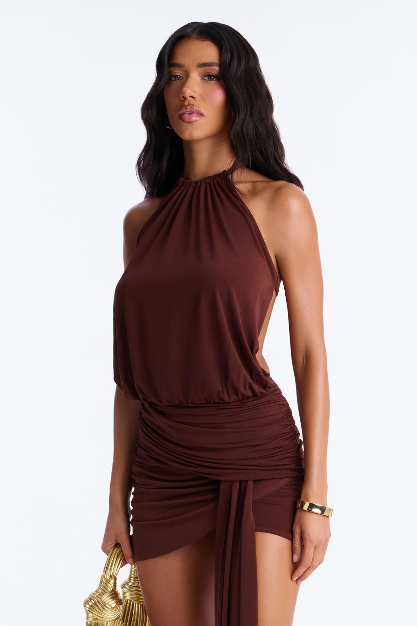 Draped Mini Dress