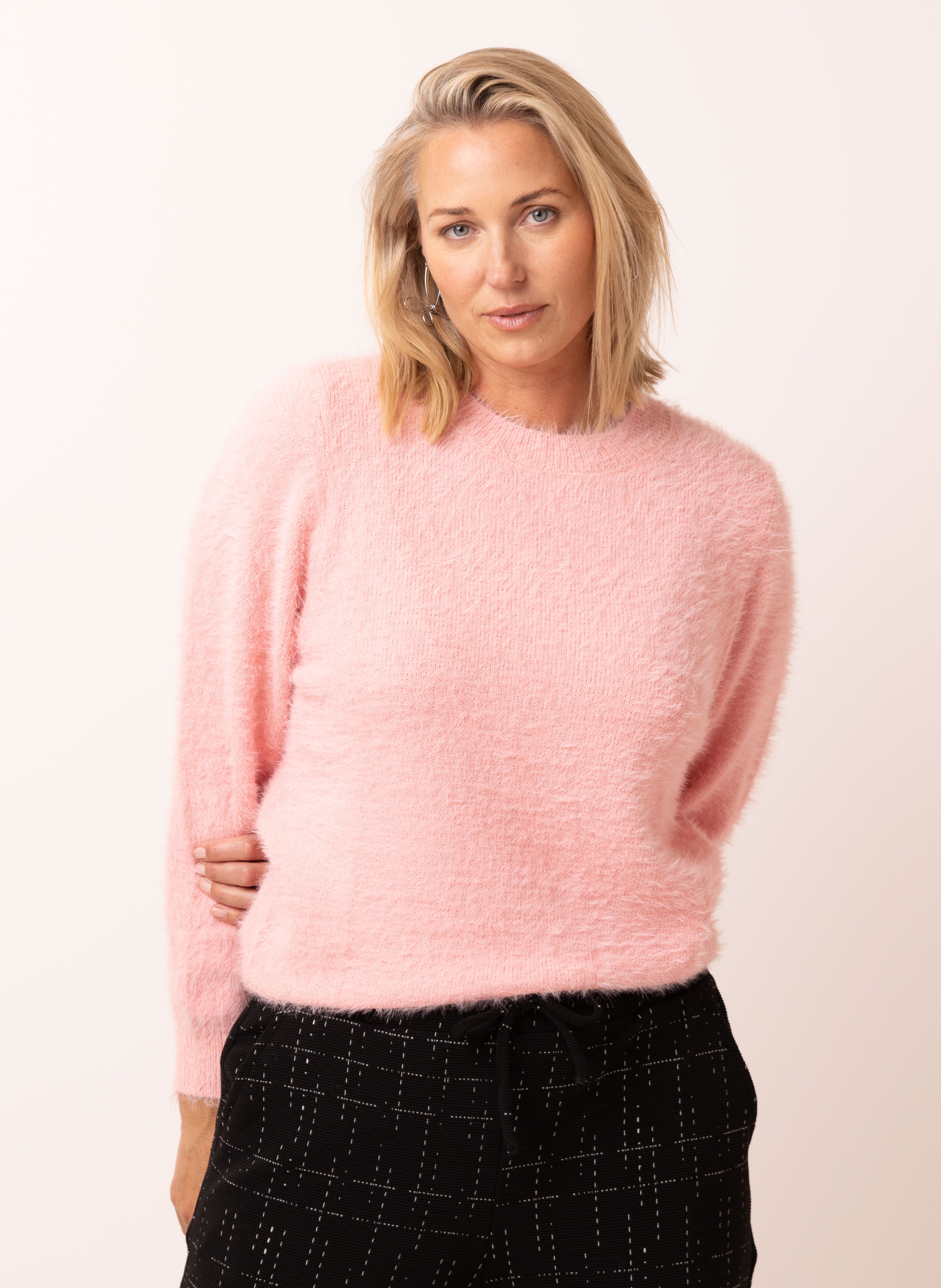 Soft Knit Sweater – Pink