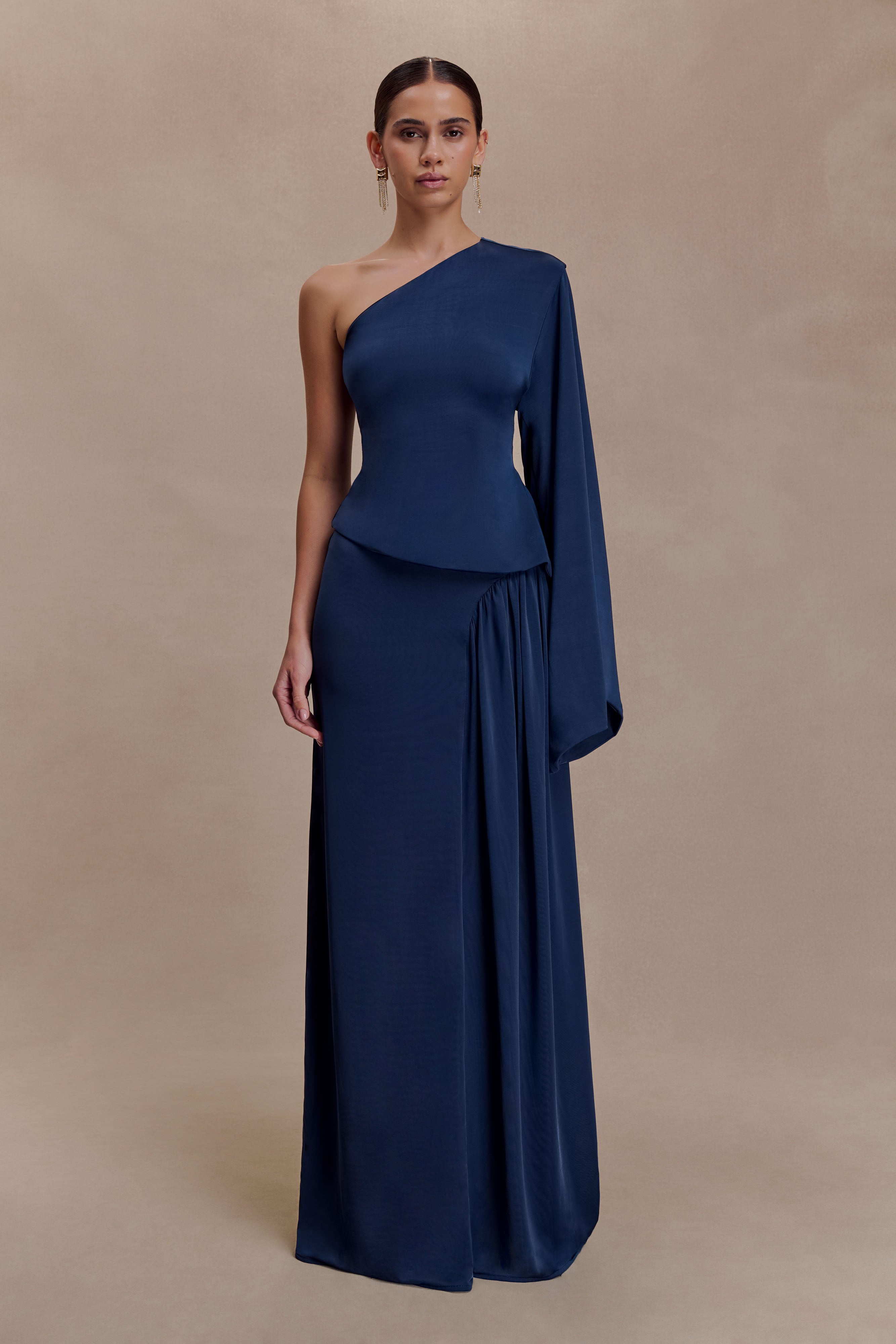 Elegant Navy Maxi Skirt