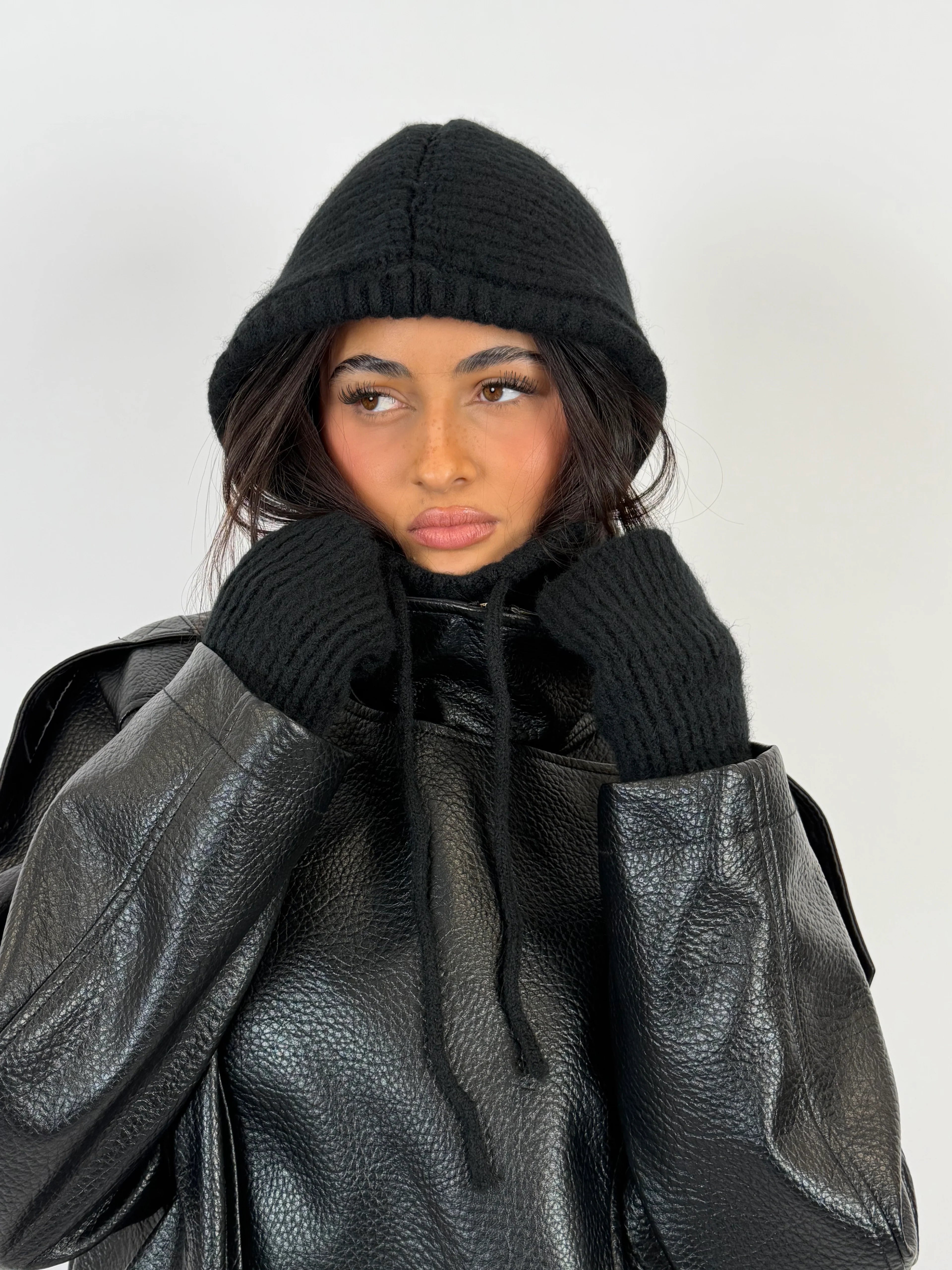 Glossy Black Puffer Jacket
