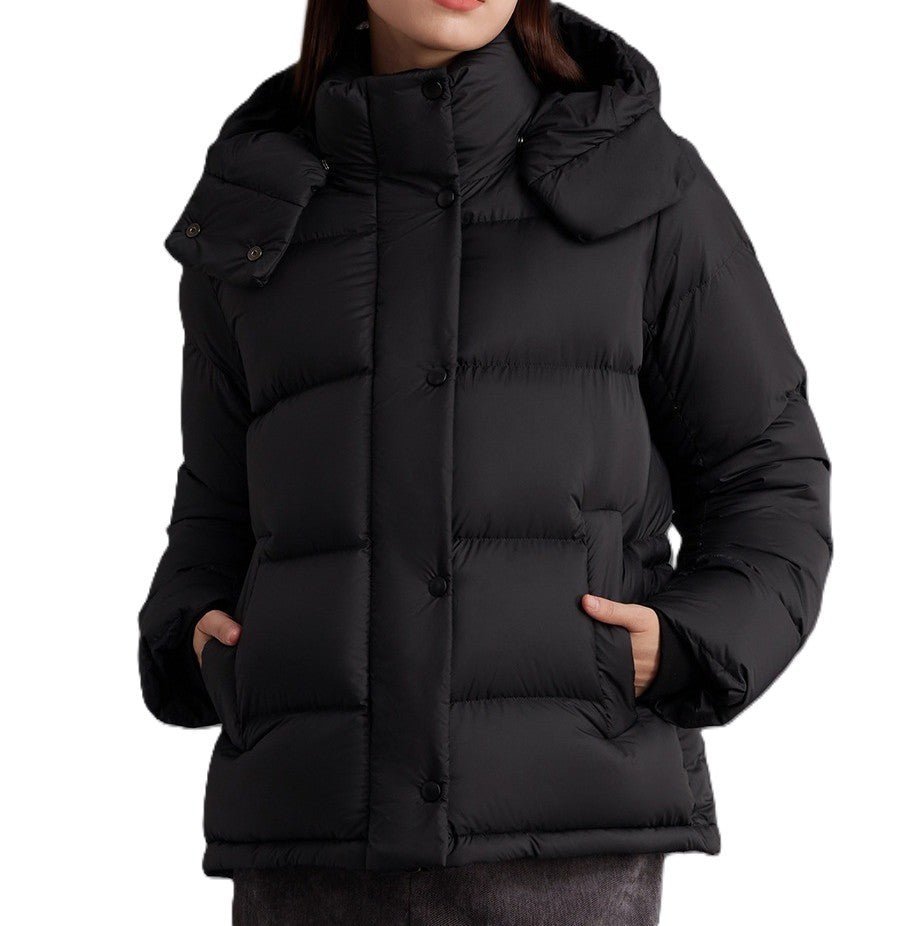 Charcoal Hooded Puffer Coat