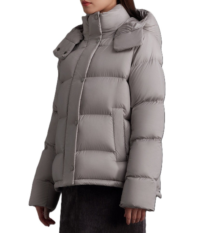 Charcoal Hooded Puffer Coat