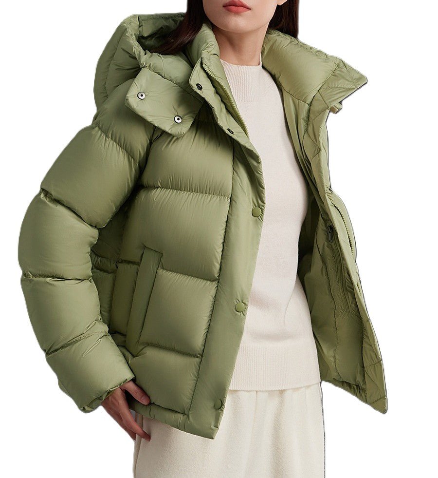 Charcoal Hooded Puffer Coat