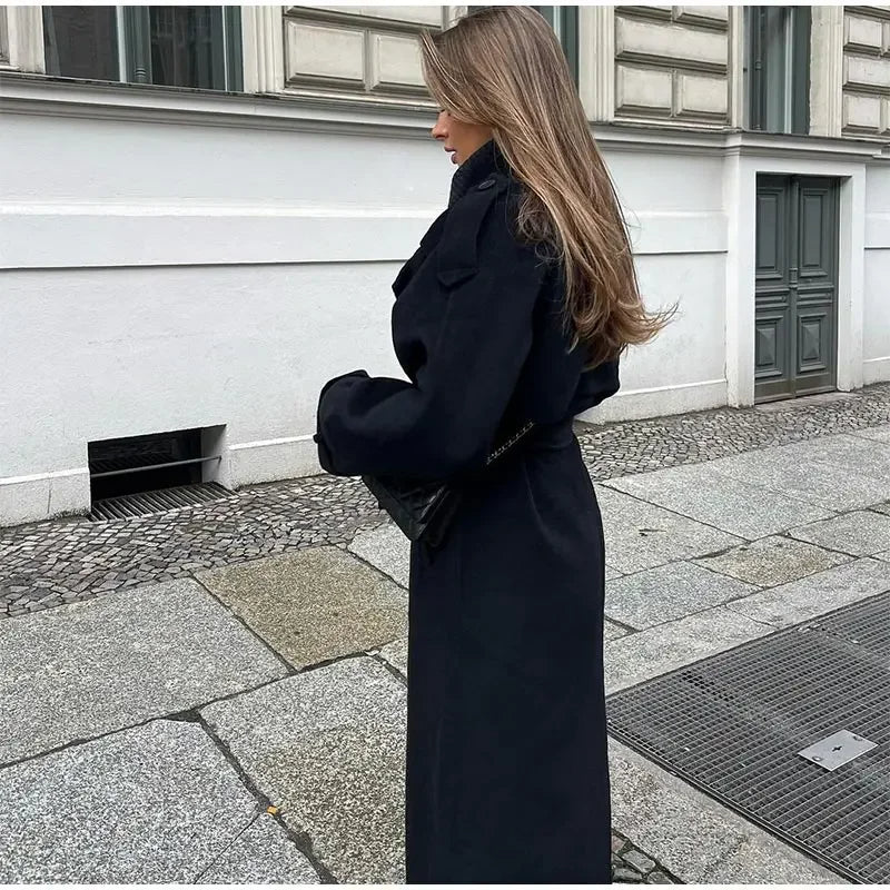 Luxurious Long Wool Coat