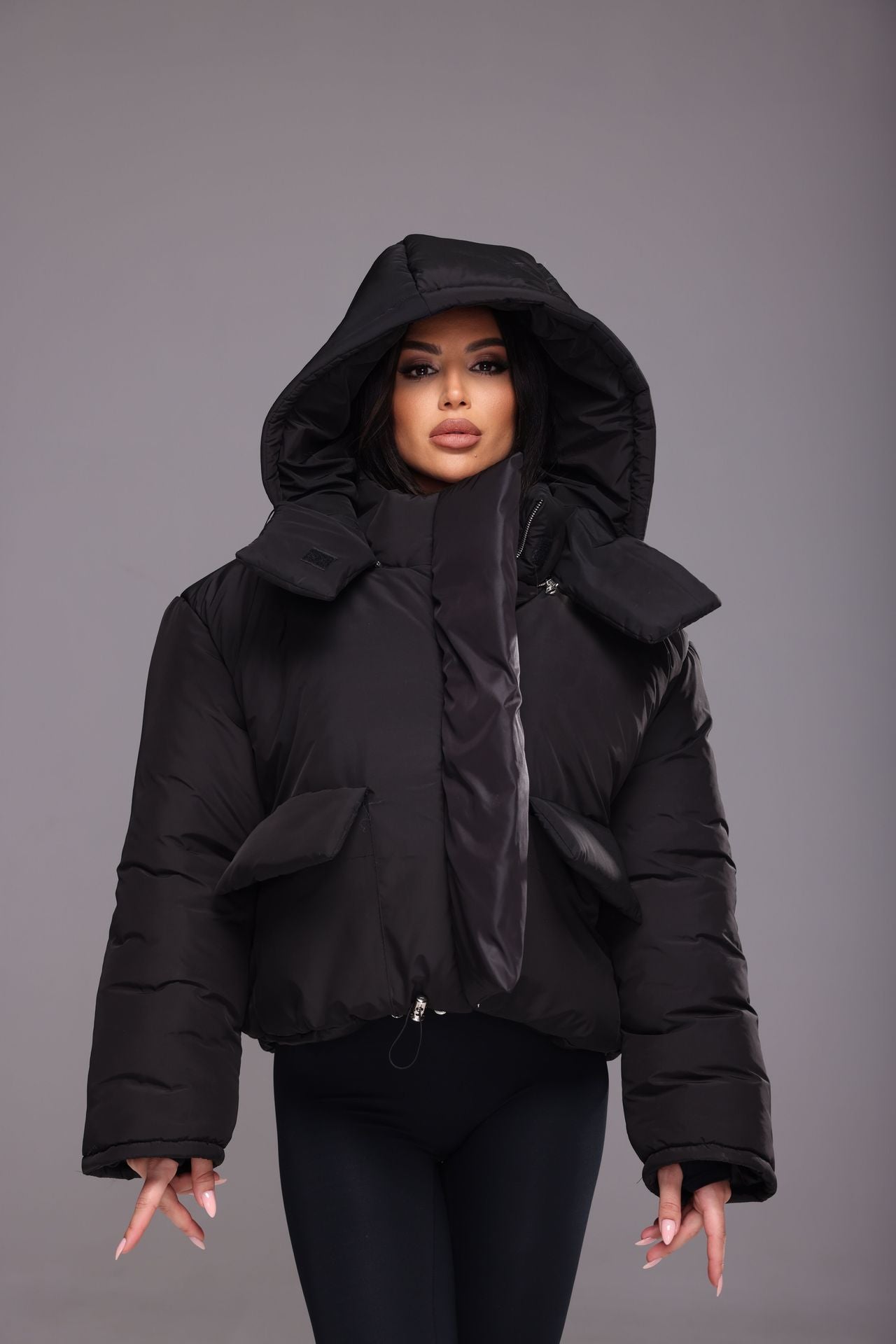 Short Hooded Puffer Jacket