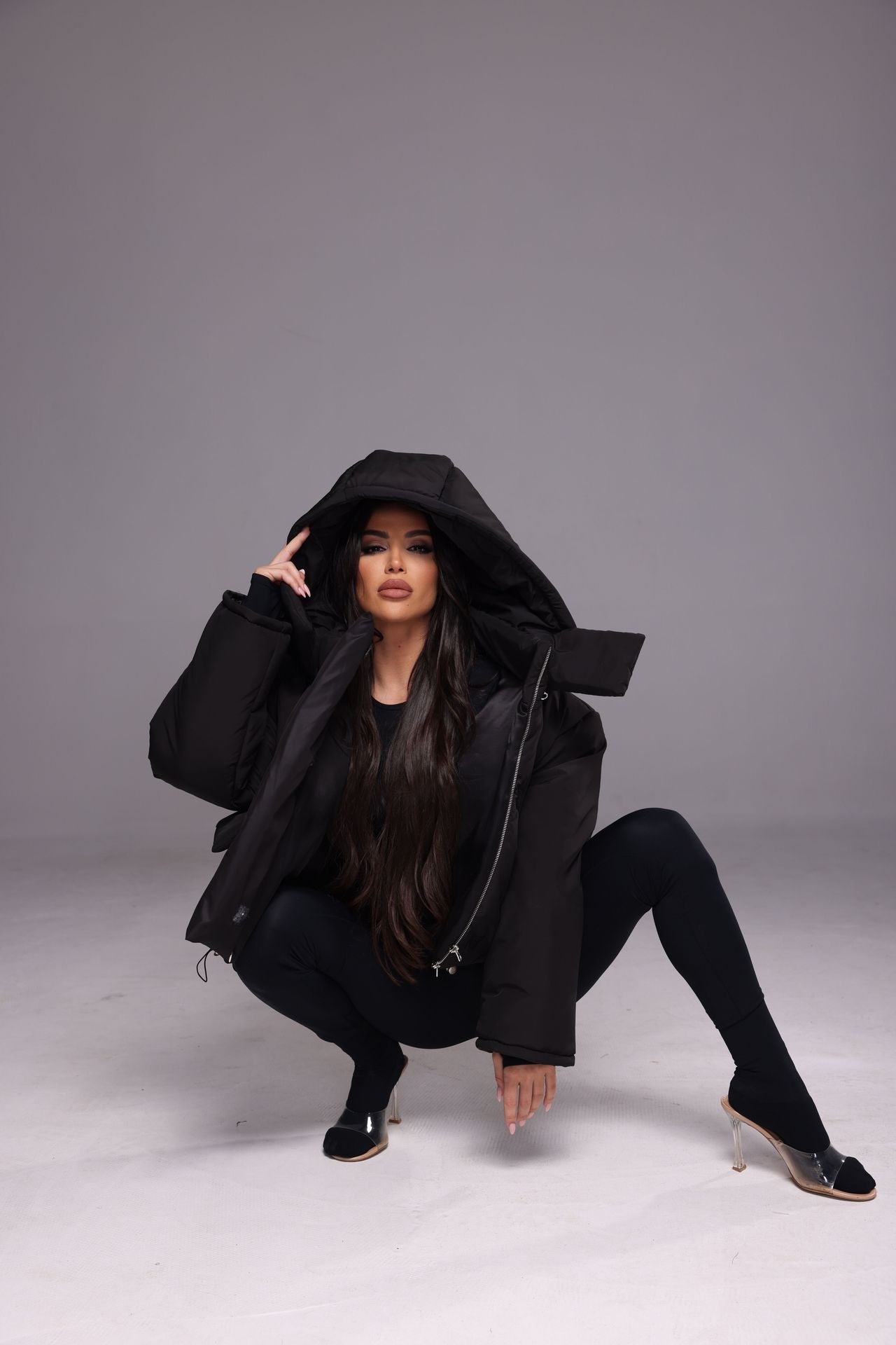 Short Hooded Puffer Jacket